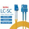 ipolex OS2 SC to LC Fiber Patch Cable Single Mode Duplex - 2m (7ft) - 10Gb/Gigabit Fiber Optic Cable Cord Jumper- LSZH 9/125m, SMF, Yellow view 2