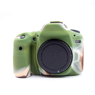 90D Case, BolinUS Fullbody Ultra-Thin Lightweight Rubber Soft Silicone Housing Case Bag Cover for Canon Eos 90D (Green)