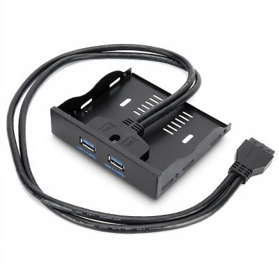 FFD2USB N02 Floppy Front Panel 3.5inchs Computer Case Floppy Bay 19 Pin to 2 Interface USB3.0 Floppy Dirve Panel PC Computer Case Front Bay
