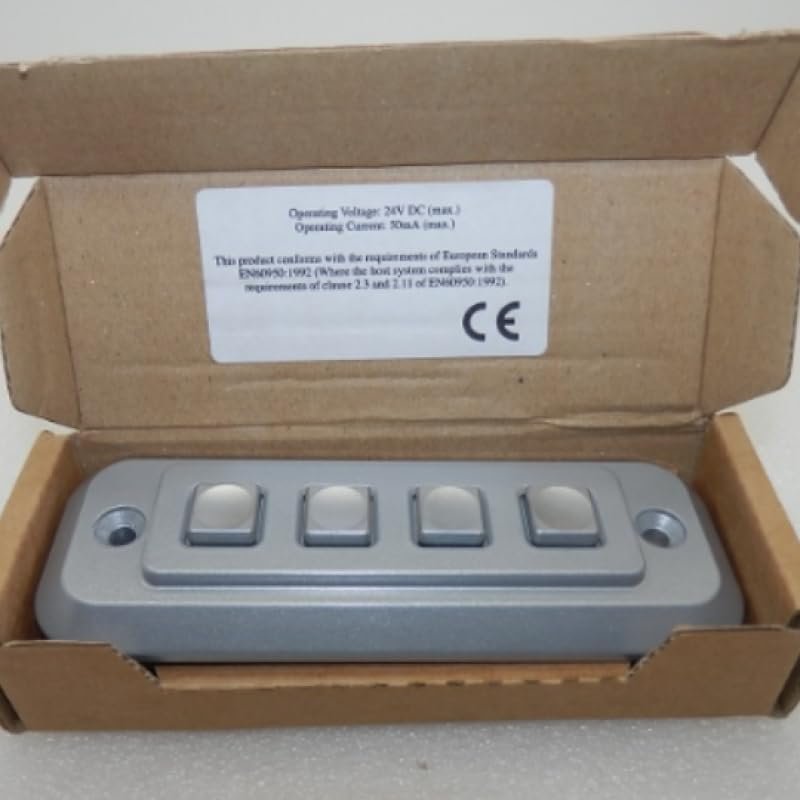 1K040003 - Keypad, 1000 Series, 1 x 4, Matrix, Chromed Zinc, 50 mA, 24 V