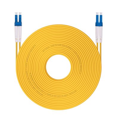 100M OS2 LC to LC Fiber Patch Cable, Single Mode SFP Fiber Jumper, Duplex LC-LC 9/125um, 1G/10G SMF, LSZH, 328ft,for SFP Transceiver, Router, Networks and More, Yellow
