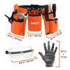 INCLY 18PCS Kids Tool Set with Reinforced Belt, Adjustable Waist 20"-32", Boys Real Hand Tools Kit Children Construction Learning Tools Hammer Screwdriver for Home DIY Building & Woodworking view 3