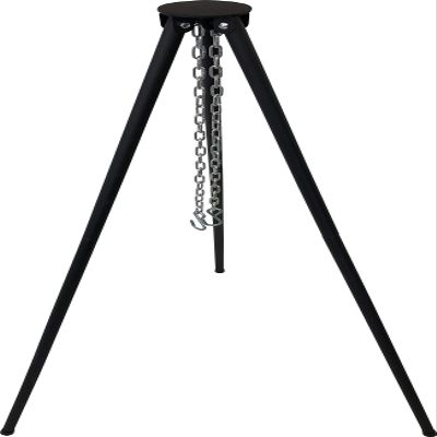 ONOE Handy Tripod Black HT-141-B [Tripod Stand for Hanging Dishes, Dutch Oven, Pot Cooking, Bonfire, Lightweight, Compact, Includes Carrying Bag, Adjustable Length, S-Shaped Hook, Bonfire Stand]