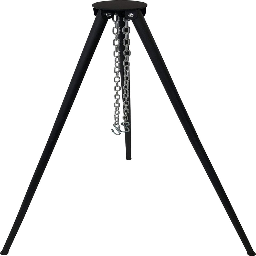 ONOE Handy Tripod Black HT-141-B [Tripod Stand for Hanging Dishes, Dutch Oven, Pot Cooking, Bonfire, Lightweight, Compact, Includes Carrying Bag, Adjustable Length, S-Shaped Hook, Bonfire Stand]