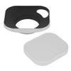 Haoge LH-W39P 39mm Square Metal Screw-in Lens Hood Hollow Out Designed with Cap for Leica Rangefinder Camera with 39mm E39 Filter Thread Lens Silver view 2
