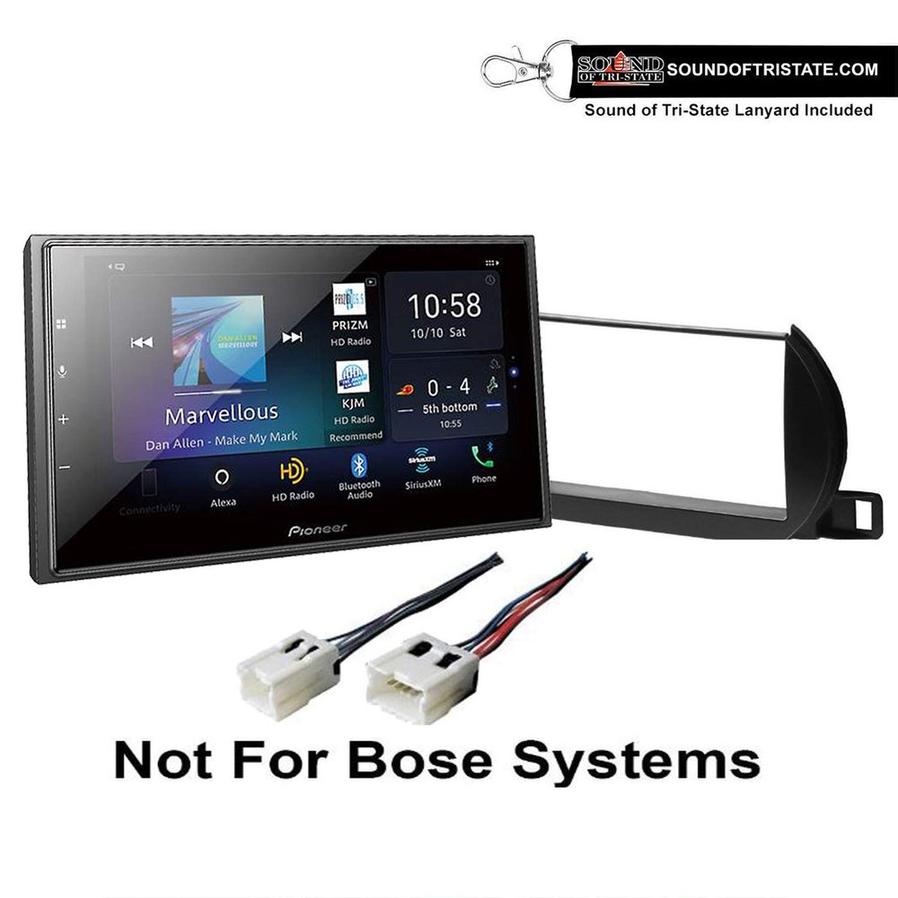 Pioneer DMH-W4660NEX Digital Multimedia Receiver + Install Kit Compatible with 2002-2004 Nissan Altima + Sound of Tri-State Lanyard Bundle