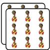 18 Pcs Cute Retro Afro Beach Babe on Ball Cartoon - Brunette Afro 2" Stickers Decals Laptop Notebook Phone Waterproof Vinyl Trendy view 1