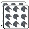 18 Pcs Mysterious Blue Gray Raven Bird Cartoon Head 2" Stickers Decals Laptop Notebook Phone Waterproof Vinyl Trendy view 1