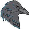 18 Pcs Mysterious Blue Gray Raven Bird Cartoon Head 2" Stickers Decals Laptop Notebook Phone Waterproof Vinyl Trendy view 2