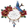 18 Pcs Dream Catcher with Colorful Sparrow and Red Roses 2" Stickers Decals Laptop Notebook Phone Waterproof Vinyl Trendy view 2