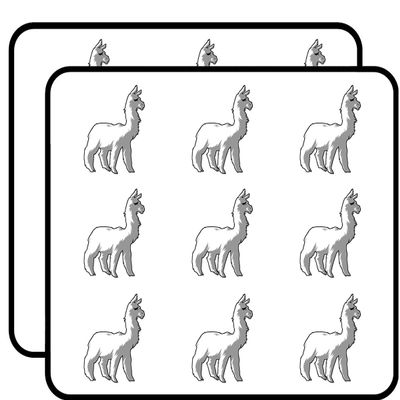 18 Pcs Pretty White Alpaca Llama Cartoon 2" Stickers Decals Laptop Notebook Phone Waterproof Vinyl Trendy