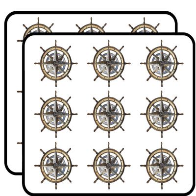 18 Pcs Cool Wooden Ship's Wheel Helm 2" Stickers Decals Laptop Notebook Phone Waterproof Vinyl Trendy