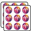 18 Pcs Watercolor Sponge Paint Zodiac Sign Icon 2" Stickers Decals Laptop Notebook Phone Waterproof Vinyl Trendy view 1