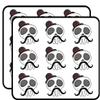 18 Pcs Cute Simple Skull with Top hat and Mustache Cartoon 2" Stickers Decals Laptop Notebook Phone Waterproof Vinyl Trendy view 1