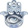 18 Pcs Beautiful Light Blue Hamsa Hand of Fatima 2" Stickers Decals Laptop Notebook Phone Waterproof Vinyl Trendy view 2