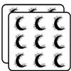 18 Pcs Crescent Moon with Dainty Black and White Flowers 2" Stickers Decals Laptop Notebook Phone Waterproof Vinyl Trendy view 1