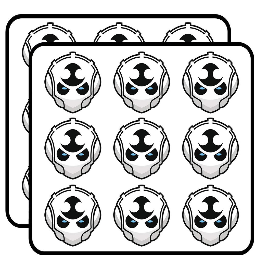 18 Pcs Evil Cyborg Robot Head Cartoon 2" Stickers Decals Laptop Notebook Phone Waterproof Vinyl Trendy