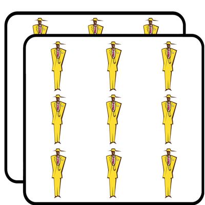 18 Pcs Cool Retro Vintage Abstract Man in Zoot Suit Cartoon 2" Stickers Decals Laptop Notebook Phone Waterproof Vinyl Trendy
