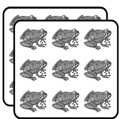18 Pcs Black and White Tribal Floral Print Frog 2" Stickers Decals Laptop Notebook Phone Waterproof Vinyl Trendy