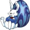 18 Pcs Cute Sleepy White Bunny Easter Rabbit with Egg Cartoon 2" Stickers Decals Laptop Notebook Phone Waterproof Vinyl Trendy view 2