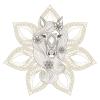 18 Pcs Delicate Cream Feminine Horse with Mandala Flowers 2" Stickers Decals Laptop Notebook Phone Waterproof Vinyl Trendy view 2