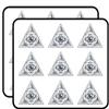 18 Pcs Black an White Geometric All Seeing Eye of Providence Icon 2" Stickers Decals Laptop Notebook Phone Waterproof Vinyl Trendy view 1