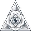 18 Pcs Black an White Geometric All Seeing Eye of Providence Icon 2" Stickers Decals Laptop Notebook Phone Waterproof Vinyl Trendy view 2