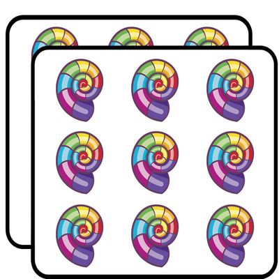 18 Pcs Cool Rainbow Conch Seashell Cartoon Icon 2" Stickers Decals Laptop Notebook Phone Waterproof Vinyl Trendy