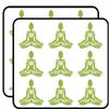 18 Pcs Floral Buddha Meditation Inner Peace Green White 2" Stickers Decals Laptop Notebook Phone Waterproof Vinyl Trendy view 1