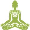 18 Pcs Floral Buddha Meditation Inner Peace Green White 2" Stickers Decals Laptop Notebook Phone Waterproof Vinyl Trendy view 2