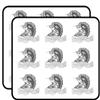 18 Pcs Beautiful Black and White Asian Thai Dragon Fish with Waves Cartoon 2" Stickers Decals Laptop Notebook Phone Waterproof Vinyl Trendy view 1