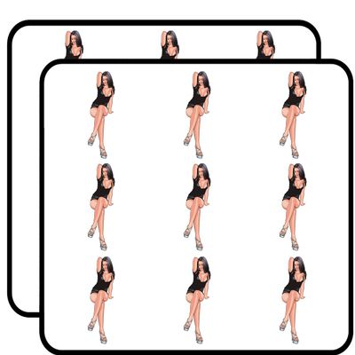 18 Pcs Sexy Beautiful Woman Girl Lady Long Legs Hair Dress Nude Gold Pink Grey Black White 2" Stickers Decals Laptop Notebook Phone Waterproof Vinyl Trendy