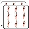 18 Pcs Sexy Beautiful Woman Girl Lady Long Legs Hair Dress Nude Gold Pink Grey Black White 2" Stickers Decals Laptop Notebook Phone Waterproof Vinyl Trendy view 1