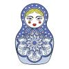 18 Pcs Periwinkle Blue Matryoshka Russian Nesting Doll 2" Stickers Decals Laptop Notebook Phone Waterproof Vinyl Trendy view 2
