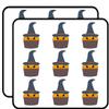 18 Pcs Cute Pumpkin Cupcake with Witch Hat Cartoon 2" Stickers Decals Laptop Notebook Phone Waterproof Vinyl Trendy view 1