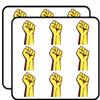 18 Pcs Cool Simple Golden Yellow Fight Fist Cartoon Icon 2" Stickers Decals Laptop Notebook Phone Waterproof Vinyl Trendy view 1