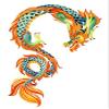 18 Pcs Chinese Asian Orange Blue Painted Dragon 2" Stickers Decals Laptop Notebook Phone Waterproof Vinyl Trendy view 2