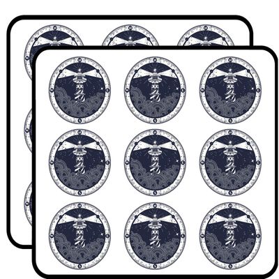 18 Pcs Cool Light House in Compass Border Cartoon Icon 2" Stickers Decals Laptop Notebook Phone Waterproof Vinyl Trendy