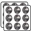 18 Pcs Bicep Flexing Muscle ON Shield ICON Grey Black White 2" Stickers Decals Laptop Notebook Phone Waterproof Vinyl Trendy view 1
