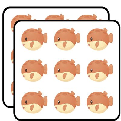 18 Pcs Cute Happy Baby Sea Creature Cartoon - Fish 2" Stickers Decals Laptop Notebook Phone Waterproof Vinyl Trendy