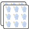 18 Pcs Sweet Kids Nursery Pastel Elephant Cartoon - Blue Flower 2" Stickers Decals Laptop Notebook Phone Waterproof Vinyl Trendy view 1