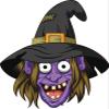18 Pcs Creepy Purple Halloween Witch Cartoon 2" Stickers Decals Laptop Notebook Phone Waterproof Vinyl Trendy view 2
