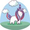 18 Pcs Cute Happy Unicorn Cartoon Icon - Cloudy 2" Stickers Decals Laptop Notebook Phone Waterproof Vinyl Trendy view 2
