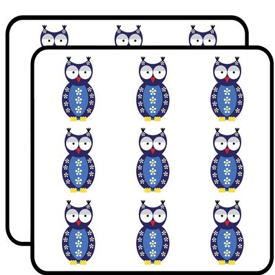18 Pcs Cool Floral Daisy Blue Owl Cartoon 2" Stickers Decals Laptop Notebook Phone Waterproof Vinyl Trendy