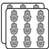 18 Pcs Hamsa Hand of Fatima with Henna Pattern 2" Stickers Decals Laptop Notebook Phone Waterproof Vinyl Trendy view 1