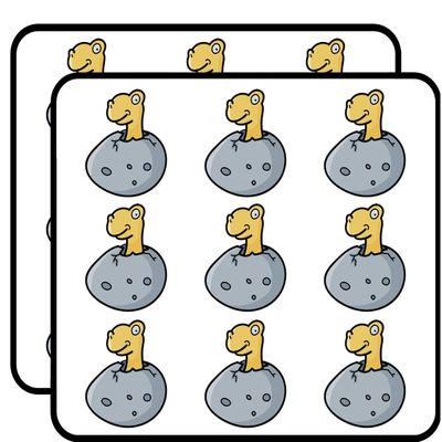 18 Pcs Cute Hatching Baby Dinosaur Cartoon - Stegosaurus 2" Stickers Decals Laptop Notebook Phone Waterproof Vinyl Trendy