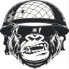 18 Pcs Cool Black and White Gorilla Monkey Soldier Cartoon 2" Stickers Decals Laptop Notebook Phone Waterproof Vinyl Trendy view 2