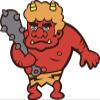 18 Pcs Ancient Cave Man Red Devil with Club Cartoon 2" Stickers Decals Laptop Notebook Phone Waterproof Vinyl Trendy view 2