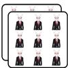 18 Pcs Cute Animal in Business Suit Cartoon - Bunny 2" Stickers Decals Laptop Notebook Phone Waterproof Vinyl Trendy