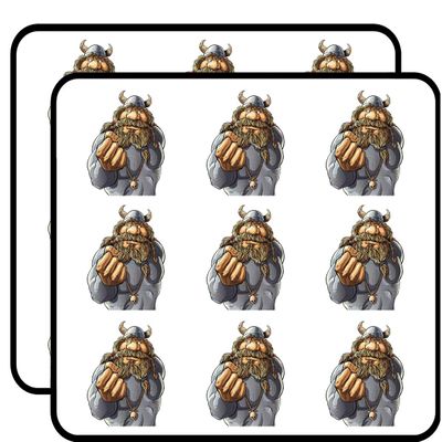 18 Pcs Cool Friendly Hairy Viking Pen Art Cartoon 2" Stickers Decals Laptop Notebook Phone Waterproof Vinyl Trendy